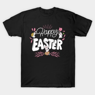 Happy Easter Bunny Rabbit Face Funny Easter Day Women Girls T-Shirt
